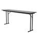 Correll ST1896PX 15 Off Set Leg Seminar Table w/ 3/4" High Pressure Top, 18 x 96", Gray Granite