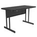 Correll WS2448-07-09-09 Rectangular Desk Height Work Station, 48"W x 24"D - Black Granite/Black T-Mold