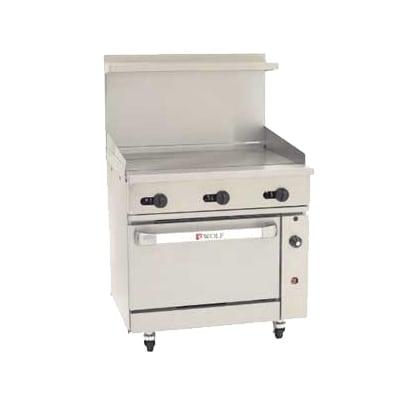 Wolf C36C-36GT NG 36" Commercial Gas Range w/ Full Griddle & Convection Oven, Natural Gas, Stainless Steel, Gas Type: NG