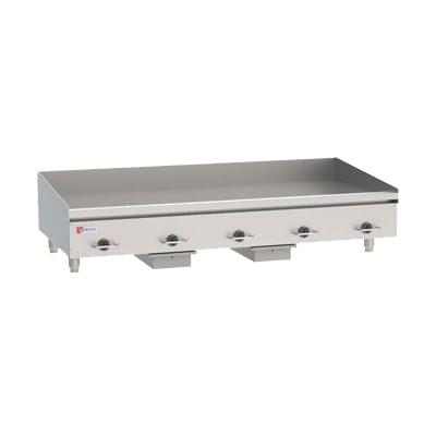 Wolf WEG60E 208/1 60" Electric Commercial Griddle w/ Thermostatic Controls - 1/2" Steel Plate, 208v/1ph, 60" x 24", 208 V, Stainless Steel