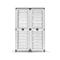 Luxor MBS-STR-22-24S 28 3/4" 4 Stacked Modular Classroom Storage Cabinets w/ (24) Small Bins, Steel, White
