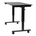 Luxor STANDCF60-BK/BO 60" Adjustable Standing Desk - Black Frame, Black Oak Tabletop
