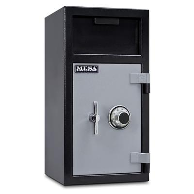 Mesa MFL2714C BLKGR 1.4 cu ft 1 Compartment Drop Safe w/ Combination Lock, Black / Grey