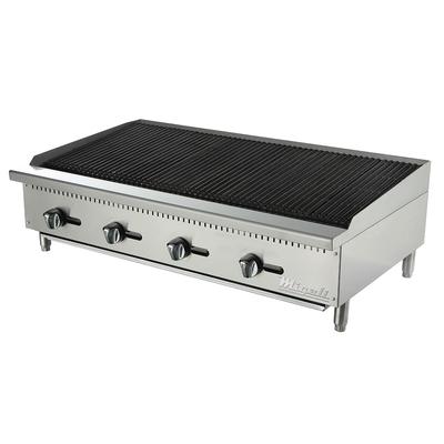 Migali C-CR48 48" Natural Gas Charbroiler w/ Cast Iron Grates, 140,000 BTU, Stainless Steel, Gas Type: NG