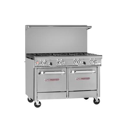 Southbend 4481EE NG 48" 8 Burner Commercial Gas Range w/ 2 Space Saver Oven, Natural Gas, Stainless Steel, Gas Type: NG