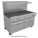 Southbend 4601AD-2TR 60" 6 Burner Commercial Gas Range w/ Griddle & (1) Standard & (1) Convection Ovens, Liquid Propane, Stainless Steel, Gas Type: LP, 115 V