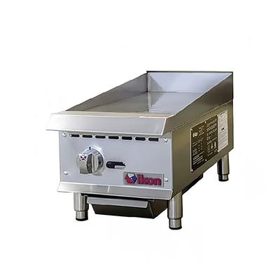 IKON IMG-12 12" Gas Commercial Griddle w/ Manual Controls - 3/4" Steel Plate, Natural Gas, NG, Stainless Steel, Gas Type: NG