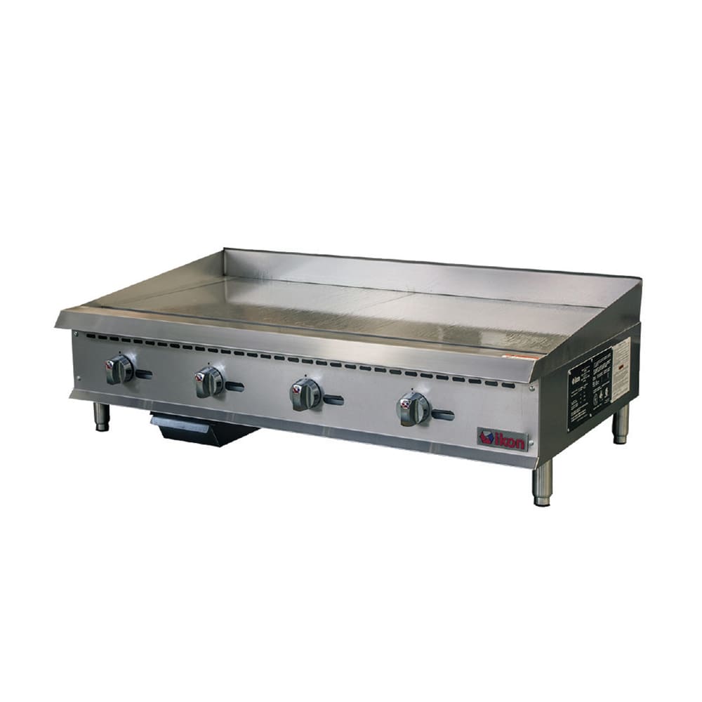 IKON IMG-48 NG 48" Gas Commercial Griddle w/ Manual Controls - 3/4" Steel Plate, Natural Gas, Stainless Steel, Gas Type: NG