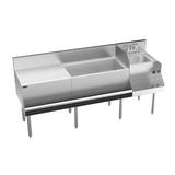 Krowne KR24-W72A-10 72" Royal 1800 Series Cocktail Station w/ 92 lb Ice Bin, Stainless Steel