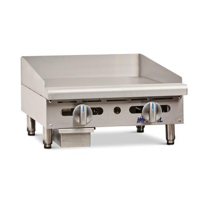 Imperial IMGA-2428-1 NG 24" Gas Commercial Griddle w/ Manual Controls - 1" Steel Plate, Natural Gas, Stainless Steel, Gas Type: NG