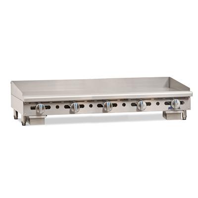 Imperial IMGA-6028-1 60" Gas Commercial Griddle w/ Manual Controls - 1" Steel Plate, Liquid Propane, Stainless Steel, Gas Type: LP
