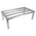 John Boos ALJB602012 60" Stationary Dunnage Rack w/ 1500 lb Capacity, Aluminum, 1, 500-lb. Capacity, Welded Aluminum, Silver