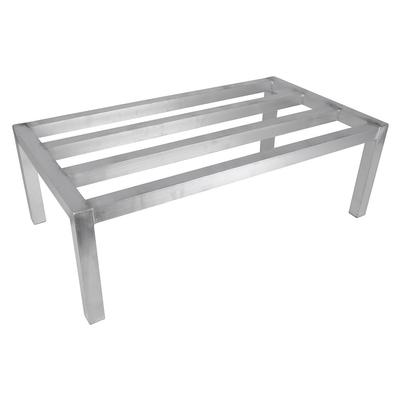 John Boos ALJB602412 60" Stationary Dunnage Rack w/ 1500 lb Capacity, Aluminum, 1,500 lb Capacity, Welded Aluminum, Silver