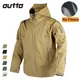 Military Tactical Jacket Men Thin Hooded Jackets Waterproof Windbreak Wear-resisting Multi-pockets