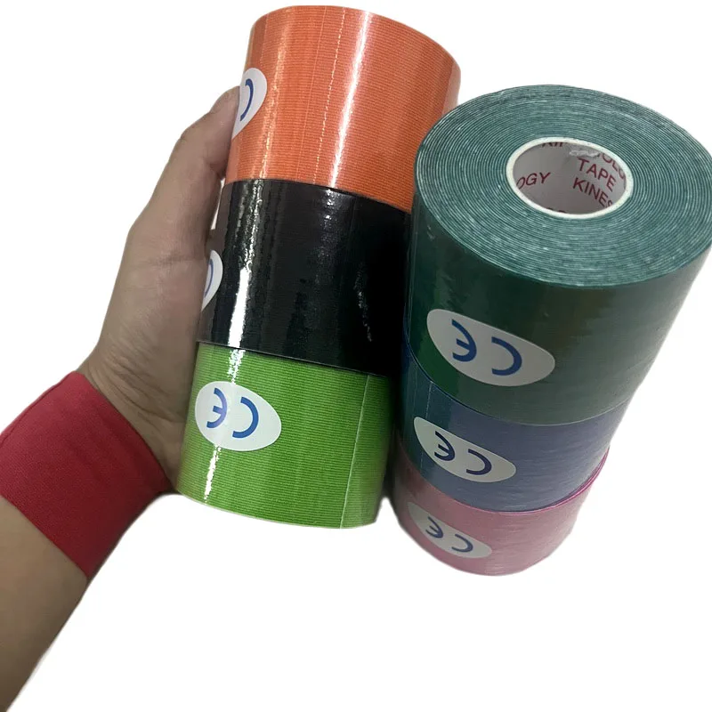 6 rolle Self-adhesive Tape kinesiologie crossfit Elastische verband selbstklebend brust lift verbandsmaterial Körper Taping Für Gesicht Ankle Knie handgelenk Zurück bande kinesiologie sport Image