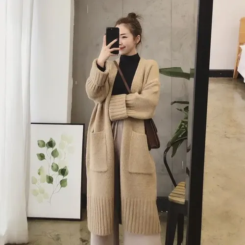Pullover Strickjacke weiblich koreanischen Frühling und Herbst neue Pullover Mantel Frauen lose