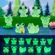 10-50 stücke leuchtende Frösche Mini Figur Mikro Landschaft Dekoration niedlichen Frosch Fee Garten