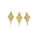 3ct Prelit Gold Mercury Glass Finish Finial Christmas Ornaments - Clear Lights 9.75"