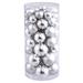 50ct Shatterproof Silver Splendor Shiny & Matte Christmas Ball Ornaments 1.5"-2"