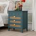 Natural rattan 5 drawers cabinet,Wood dresser for Living room, Bedroom