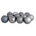 16ct Light Gunmetal Gray Shatterproof 4-Finish Christmas Ball Ornaments 3" (75mm)