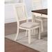 Classic Dining Chairs Set of 2，Rubber Wood Kitchen Side Chairs with Slats Back & Fabric Upholstery，for Kitchen Living Room