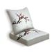 Outdoor Deep Seat Cushion Set Bird on cherry blossoms branches ink oriental style painting Back Seat Lounge Chair Conversation Cushion for Patio Furniture Replacement Seating Cushion
