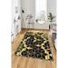 LaModaHome Area Rug Non-Slip - Yellow Geometric Soft Machine Washable Bedroom Rugs Indoor Outdoor Bathroom Mat Kids Child Stain Resistant Living Room Kitchen Carpet 2.7 x 1.7 ft