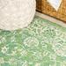 JONATHAN Y JONATHAN Y Sinjuri Bohemian Textured Weave Floral Indoor/Outdoor Area Rug 5 Square - Cream/Green