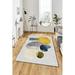 LaModaHome Area Rug Non-Slip - Blue Vector Soft Machine Washable Bedroom Rugs Indoor Outdoor Bathroom Mat Kids Child Stain Resistant Living Room Kitchen Carpet 2.7 x 6.6 ft