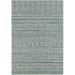 Hauteloom Ambridge Living Room Bedroom Patio Outdoor Area Rug - Indoor/Outdoor - Blue Black Gray - 6 7 -Round