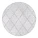 JONATHAN Y JONATHAN Y Talaia Diamond Trellis Indoor/Outdoor Area Rug 5 Round - Light Gray