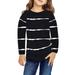 dmqupv Toddler Girl Shirt Kids Clothing Little Girls Casual Long Sleeve T Shirts Crewneck Tunic Tops Kids Button Striped Tee Blouses Autumn Clothes Black 6-7 Years