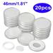 20PCS 46mm Plastic Coin Holder Capsule Storage Case Display Box+5 Sizes Pad Ring