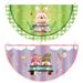 2pcs Easter Rail Flags Easter Fan-shaped Flag Happy Easter Flag Decorations