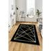 LaModaHome Area Rug Non-Slip - Navy blue Line Soft Machine Washable Bedroom Rugs Indoor Outdoor Bathroom Mat Kids Child Stain Resistant Living Room Kitchen Carpet 3.3 x 6.6 ft