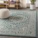 JONATHAN Y JONATHAN Y Rozetta Medallion Textured Weave Indoor/Outdoor Area Rug 4 X 6 - Teal Blue/Gray