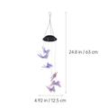 1Pc Butterflies Wind Chime Solar Light Creative Wind Bell Light Outdoor Decor