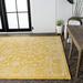 JONATHAN Y JONATHAN Y Sinjuri Bohemian Textured Weave Floral Indoor/Outdoor Area Rug 3 X 5 - Yellow/Cream