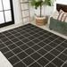 JONATHAN Y JONATHAN Y James Modern Squares Indoor/Outdoor Area Rug 5 X 8 - Black/Cream