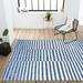 JONATHAN Y JONATHAN Y Grid Modern Offset Stripe Indoor/Outdoor Area Rug 5 X 8 - Blue/Ivory