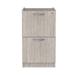 2 Drawers Valencia Series Full Pedestal File Cabinet Gray