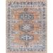 Hauteloom Fullarton Outdoor Area Rug - Outside Porch Patio Rug Carpet - Waterproof Rug - Persian Oriental Vintage Look - Orange Blue Gray - 7 10 x 10