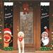 Weloille Christmas Porch Sign Santa Clause and Snowman Merry Christmas Hanging Banners for Holiday Home Porch Wall Christmas Decoration