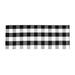 MSJUHEG Carpet Floor Mats Plaid Check Rug 24In X 51.18In Cotton Hand-Woven Indoor/Outdoor Area Rugs Rug Black