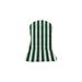 HYYYYH - Indoor / Outdoor Tufted Adirondack Chair Seat Cushion Made with Green & White Cabana Stripe Fabric