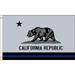 California Thin Blue Line Flag 3x5 ft Police Memorial Black White Gray State CA