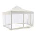 HYYYYH 10 x10 Gazebo Top Replacement Mesh Net for 2 Tier Outdoor Canopy Cover Patio Garden Yard White Y00610T07NET