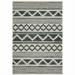 HomeRoots 6 x 9 ft. Beige Geometric Stain Resistant Indoor & Outdoor Rectangle Area Rug - Blue and Beige - 0.15in. H x 78.74in. W x 110.24in. D