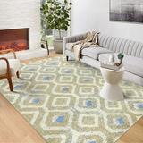 CAROMIO Area Rug 5 x 8 Geometric Printed Rug Ultra Soft Rug Machine Washable Rug Foldable Thin Rug Home Decor Carpet Beige/Brown